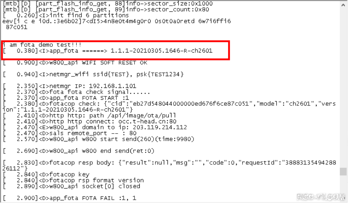 CH2601 单片机芯片及应用-RVB2601应用开发实战系列四：FOTA镜像升级risc-v单片机中文社区(35)