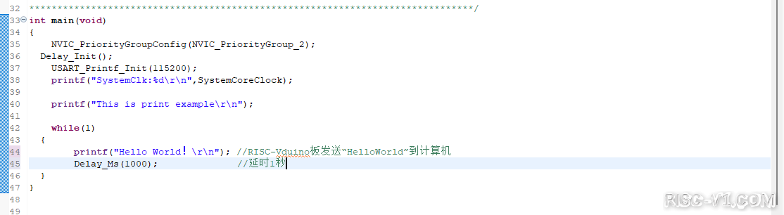 RISC-Vduino UNO RC开发板教程-RISC-Vduino任务4-1 Hello World实验_MounRiverrisc-v单片机中文社区(9)