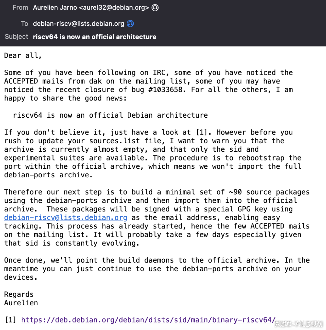 国外芯片技术交流-RISC-V成为Debian官方支持架构risc-v单片机中文社区(1)